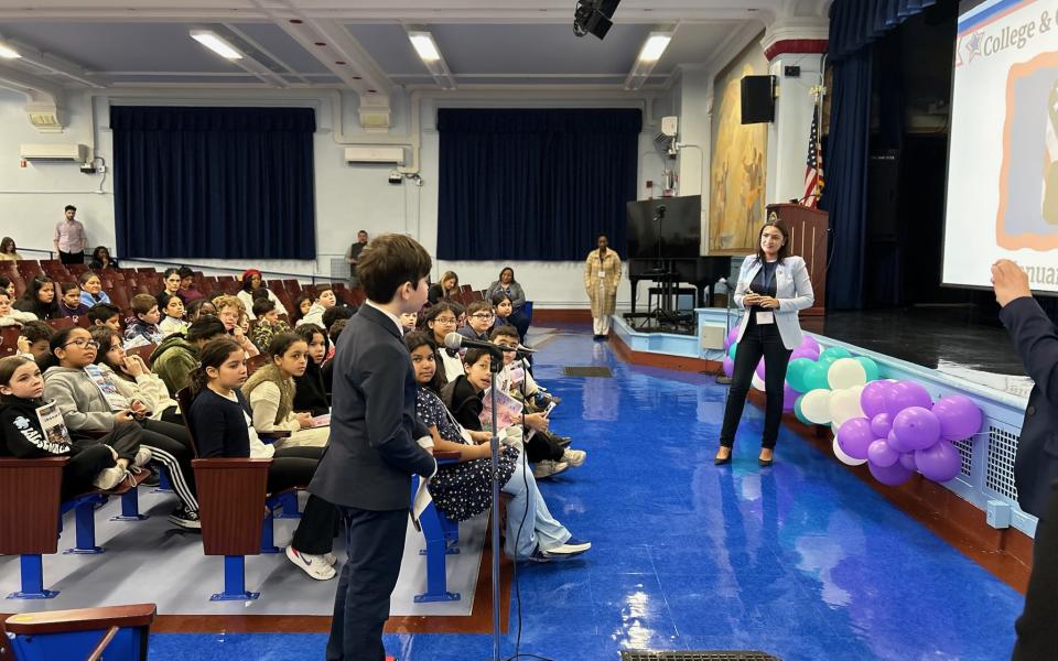 AOC Speaks to School Children