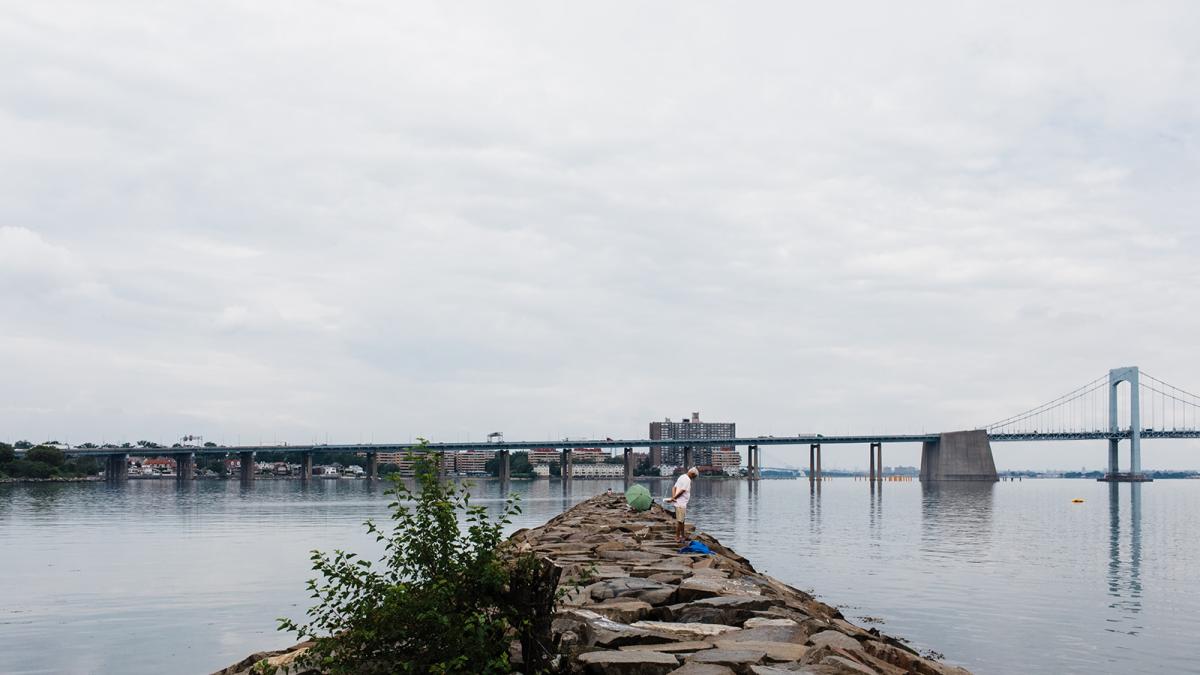 View of the Throggs Neck Bridge from Collegepoint