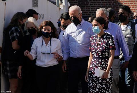 Rep. Ocasio-Cortez with President Biden